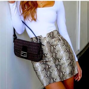 🐍Tiger Mist Snake Print Mini Skirt - Size S